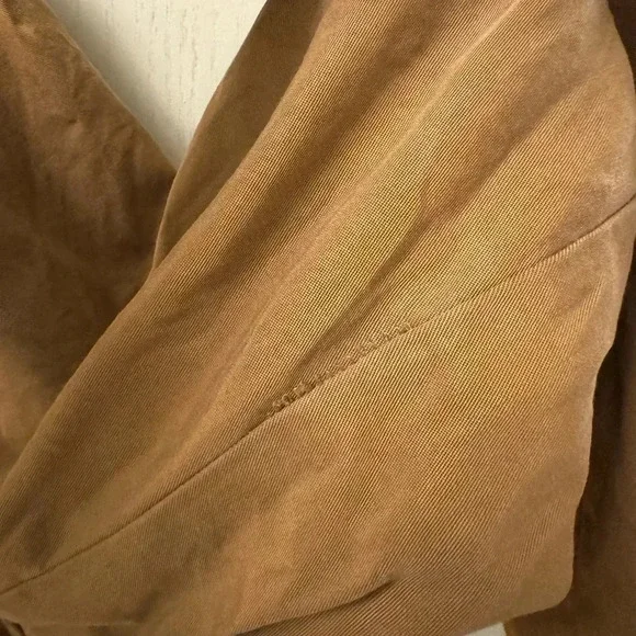 Free People Brown Blazer Jacket w Decorative Buttons Collared Neck - Picture 5 of 9